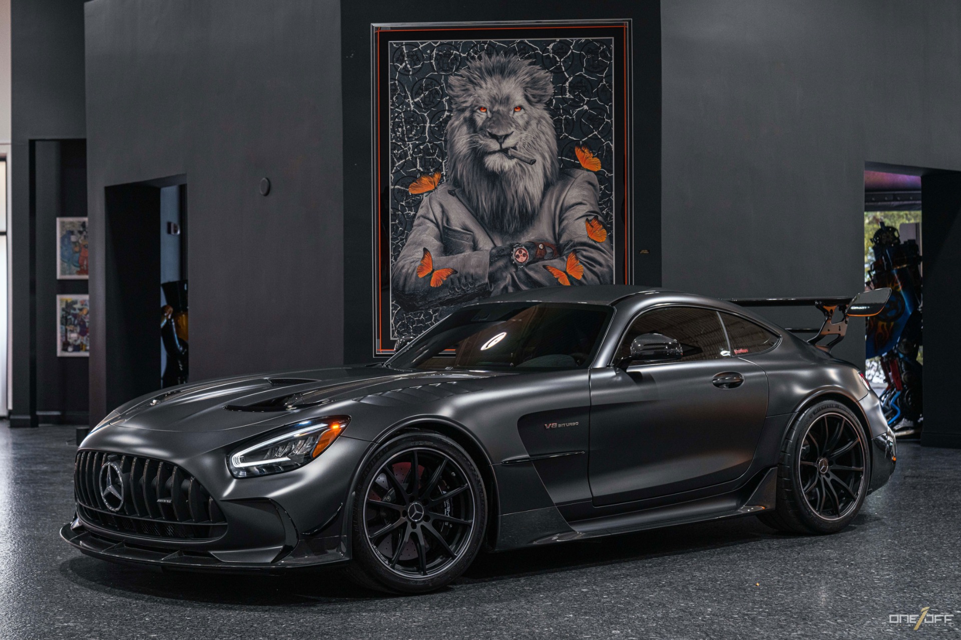 Used 2021 Mercedes Benz AMG GT Black Series in Designo Graphite Grey Magno Burmester Audio ALL Carbon For Sale 390 000 Exotics Hunter Stock C 042249